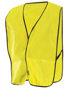 OccuNomix 4X Hi-Viz Yellow OccuLux¬Æ Value‚Ñ¢ Economy Light Weight Polyester Mesh Vest With Front Hook And Loop Closure And Elastic Side Straps And 1 Pocket