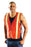 OccuNomix 4X Hi-Viz Orange OccuLux¬Æ Value‚Ñ¢ Economy Light Weight Polyester Mesh Two-Tone Vest With Front Hook And Loop Closure, 1 3/8" Silver Gloss Tape On Orange Trim, Side Elastic Straps And 1 Pocket