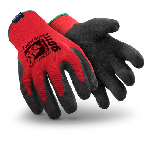 HexArmor¬Æ Size 9 Red And Black 9000 Series‚Ñ¢ Clute Cut SuperFabric¬Æ Cut Resistant Gloves With Safety Cuff, Polyethylene Lined, Rubber Coating And Comfortable Cotton Blend Shell