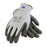 Protective Industrial Products¨ 2X GREAT WHITE¨ 13 Gauge Medium Weight Cut Resistant Gray Polyurethane Palm And Fingertip Coated Work Gloves With White Seamless Liner And Continuous Knit Cuff