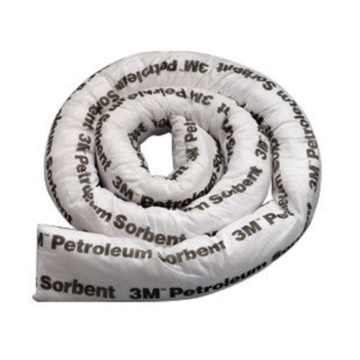 3M‚Ñ¢ 3" X 8' White Polypropylene And Polyester Sorbent Mini-Boom