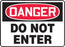 Accuform Signs¬Æ 10" X 14" Black, Red And White 0.040" Aluminum Admittance And Exit Sign "DANGER DO NOT ENTER" With Round Corner
