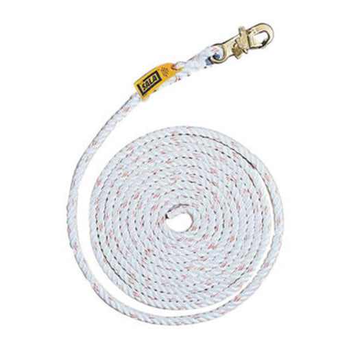 DBI/SALA¬Æ 100' Vertical 5/8" Polyester And Poypropylene Blend Rope Lifeline Assembly With Self-Locking Snap Hook At One End And Taped At Other End