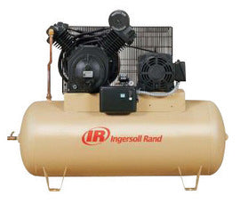 Ingersoll Rand Model 2545E10-V 10 HP 35 CFM 460 V 3 PH 60 Hz 175 PSIG Type 30 Stationary Two-Stage Reciprocating Air Compressor With 120 Gallon Horizontal Tank, 3/4" NPT Outlet Connection And Bare Pump