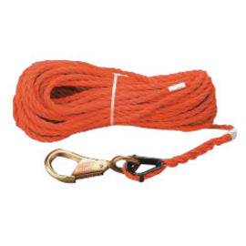 Klein Tools 5/16" X 75' Orange Polypropylene Hand Line Rope With 443A Snap Hook