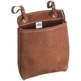 Klein Tools 9" X 8" Brown Leather All-Purpose Tool Bag With 3" Strap Belt