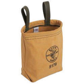 Klein Tools 7 1/2" X 3 1/2" Canvas Water Repellent Tool Pouch With 1/4" Rope And 4 1/2" Belt Loops