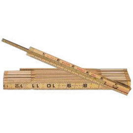 Klein Tools 6' Wood Outside Reading Folding Rule With Extension