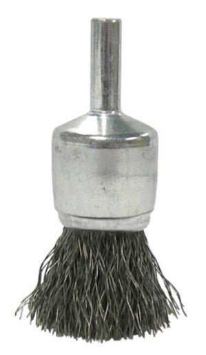 Radnor¬Æ 3/4" X 1/4" Carbon Steel Crimped Wire Mounted End Brush For Use On Die Grinders And Drills