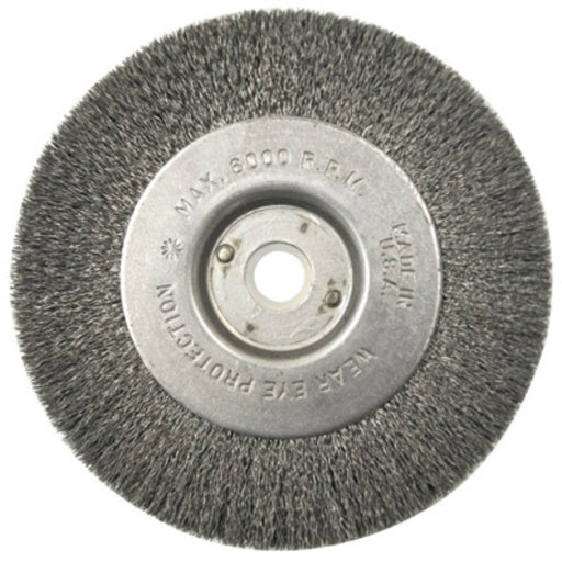 Radnor¬Æ 4" X 1/2"- 3/8" Carbon Steel Crimped Wire Wheel Brush For Use On Small Angle Grinders (Bulk Pack - 5 Per Box)