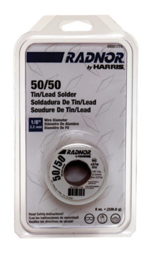 1/8" Radnor¬Æ by Harris¬Æ 50/50 (Tin/Lead) Solder 8 Ounce Spool