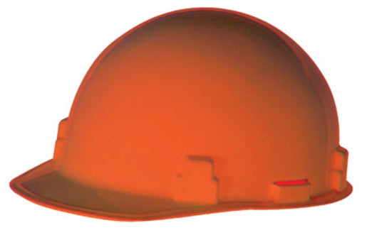 Radnor¬Æ Orange SmoothDome¬Æ Polyethylene Cap Style Hard Hat With Ratchet Suspension