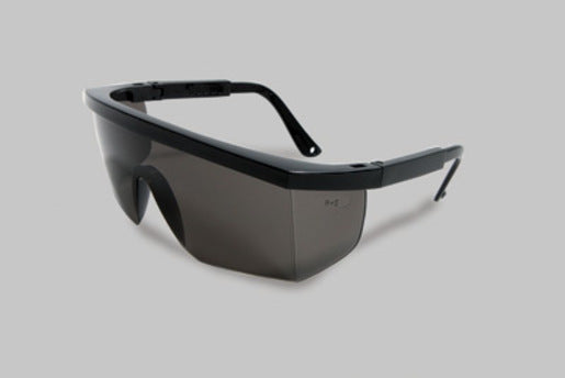 Radnor¬Æ Retro Series Safety Glasses With Black Frame, Gray Anti-Scratch Lens And Integrated Sideshields