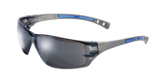 Radnor¬Æ Cobalt Classic Series Safety Glasses With Charcoal Frame, Silver Mirror Lens And Flexible Cushioned Temples