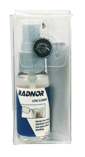 Radnor¬Æ 1 Ounce Pump Bottle Alocohol-Free Lens Cleaner With Microfiber Cloth For Polycarbonate, Plastic And Glass Eyewear Lenses