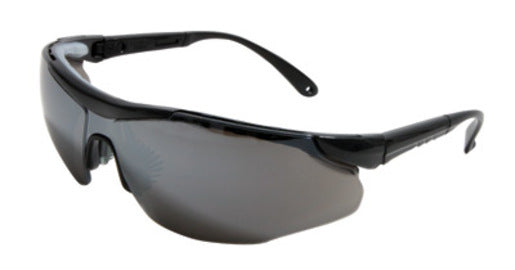 Radnor® Elite Plus Series Safety Glasses With Black Frame And Silver Mirror Lens