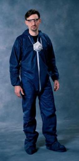 Radnor¬Æ X-Large Blue Spunbond Polypropylene Disposable Coveralls With Front Zipper Closure And Attached Hood And Boots