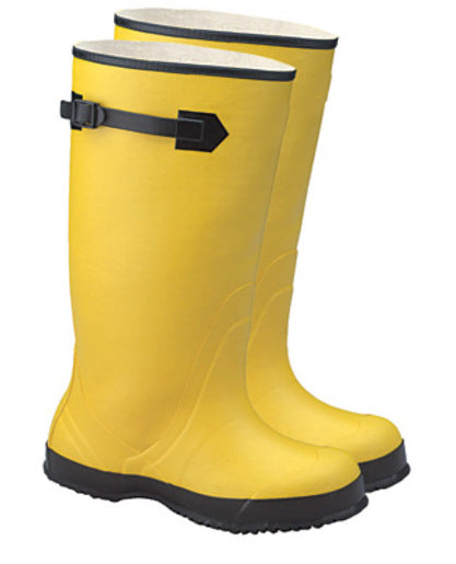Radnor¬Æ Size 8 Yellow 17" Rubber Over-The-Shoe Boots With Ribbed Outsole
