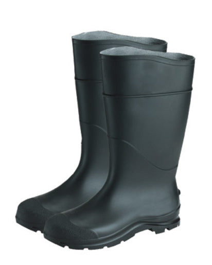 Radnor¬Æ Size 6 Black 14" PVC Economy Boots With Lugged Outsole Steel Toe