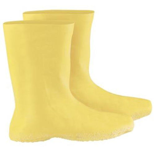 Radnor¬Æ Large Yellow 12" Latex Hazmat Overboots With Ribbed And Textured Outsole