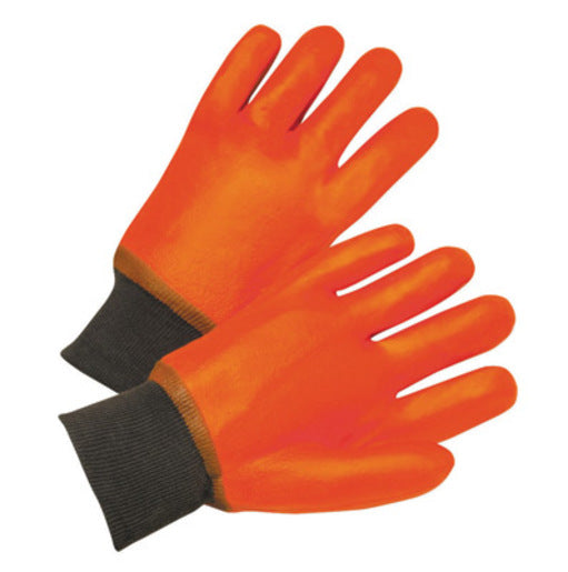 Radnor¬Æ Large Orange PVC Jersey Lined Cold Weather Gloves With Knit Wrist