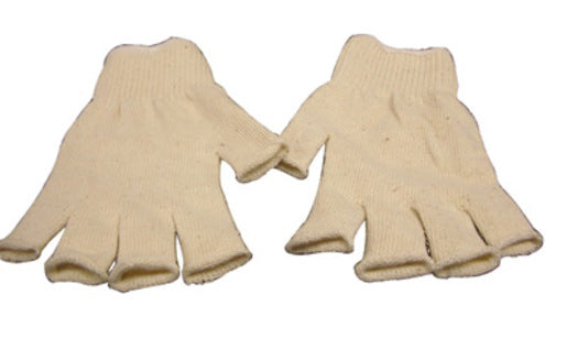 Radnor¬Æ Ladies Natural 7 Cut Standard Weight Polyester/Cotton Fingerless String Gloves With Knit Wrist