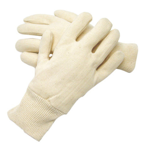 Radnor¬Æ Men's White 7 Ounce Reversible 100% Cotton Jersey Gloves With Knitwrist