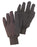 Radnor¬Æ Ladies Brown 9 Ounce Cotton/Polyester Blend Jersey Gloves With Knitwrist And PVC Dotted Palm, Thumb And Index Finger