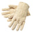 Radnor¬Æ Men's White 8 Ounce Cotton/Polyester Blend Cotton Canvas Gloves With Band Top Cuff
