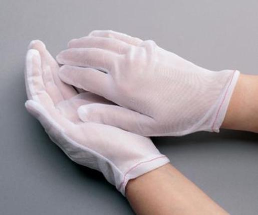 Radnor¬Æ Small White Lint-Free 100% Nylon Cut And Sewn Two Piece Pattern Inspection Gloves With Rolled Hem Cuff