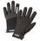 Radnor¬Æ Large Black And Gray Full Finger Synthetic Leather By Clarion¬Æ And Spandex Light-Duty Mechanics Gloves With Hook And Loop Cuff, Spandex Back And Reinforced Fingertips