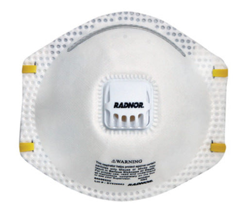 Radnor¬Æ N95 Particulate Disposable Respirator With Exhalation Valve And Adjustable Nose Clip - NIOSH 42CFR84 (10 Each Per Box)