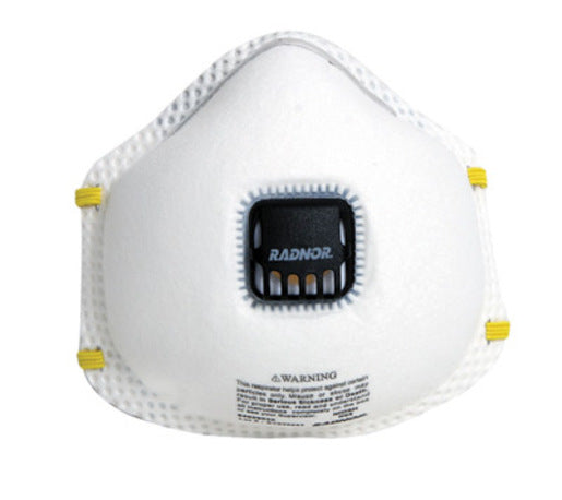 Radnor¬Æ N95 Flame Resistant Particulate Disposable Respirator With Exhalation Valve And Adjustable Nose Clip - NIOSH 42CFR84 (10 Each Per Box)