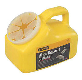 Stanley® 5 1/2" X 8 1/2" X 7" 2 Quart Yellow Plastic Rectangular Blade Disposal Container (For Use With Razor And Utility Blade Disposal)