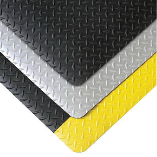 Superior Manufacturing Notrax¬Æ 3' X 75' Black And Yellow 9/16" Thick Vinyl Cushion Trax¬Æ Dry Area Safety/Anti-Fatigue Floor Mat