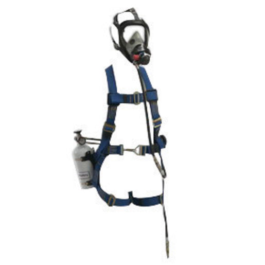 Honeywell 10-Minute Universal Aluminum Hip-Pac Style Pressure Demand Supplied Air System With Escape Cylinder And Class 3 Miller Fall Protection Harness (Without Second Stage Quick Disconnect And Coupling)