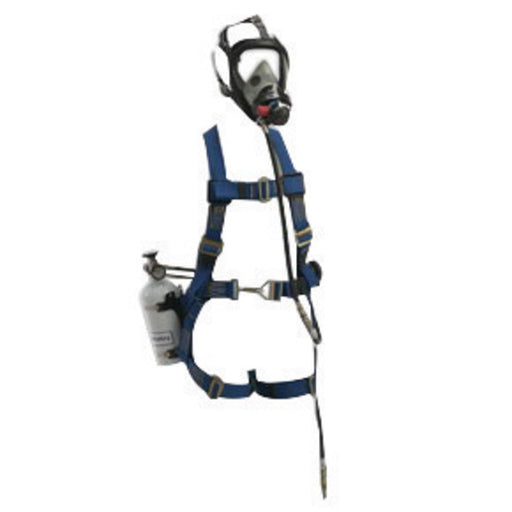 Honeywell Small/Medium Aluminum Hip-Pac Style Pressure Demand Supplied Air System With Escape Cylinder And Class 3 Miller Fall Protection Harness (Without Second Stage Quick Disconnect And Coupling)