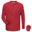 VF Imagewear¨ Bulwark¨ IQ 3X Red 5.3 Ounce 69% Cotton 25% Polyester 6% Polyoxadiazole Men's Long Sleeve Flame Resistant Henley Shirt With Concealed Pencil Stall And Chest Pocket