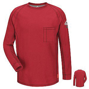 VF Imagewear¨ Bulwark¨ IQ X-Large Red 5.3 Ounce 69% Cotton 25% Polyester 6% Polyoxadiazole Men's Flame Resistant T-Shirt With Concealed Chest Pocket