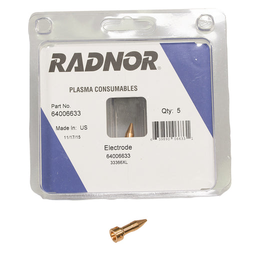 Radnor¬Æ Brand Esab¬Æ Style 33366XL 50 - 80 Amp Air/Nitrogen Extended Electrode For PT-27 Plasma Torch