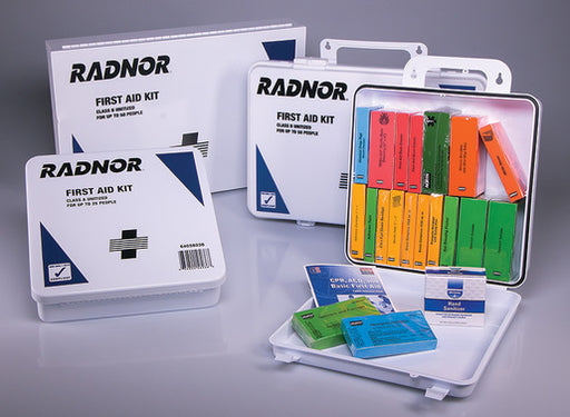 Radnor¬Æ White And Black Steel Portable Or Wall Mounted 50 Person First Aid Kit