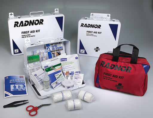 Radnor¬Æ White And Black Metal Portable Or Wall Mounted 25 Person First Aid Kit