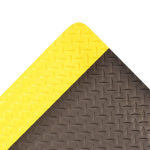 Superior Manufacturing 2" X 75" Yellow And Black 1" Thick Roll 979 Saddle Trax‚Ñ¢ Non-Slip Anti-Fatigue Floor Mat