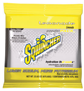 Sqwincher¬Æ 23.83 Ounce Powder Pack‚Ñ¢ Instant Powder Concentrate Packet Lemonade Electrolyte Drink - Yields 2.5 Gallons (32 Packets Per Case)