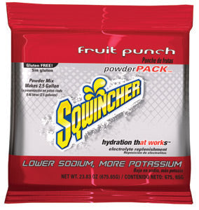 Sqwincher¬Æ 23.83 Ounce Powder Pack‚Ñ¢ Instant Powder Concentrate Packet Fruit Punch Electrolyte Drink - Yields 2.5 Gallons (32 Packets Per Case)