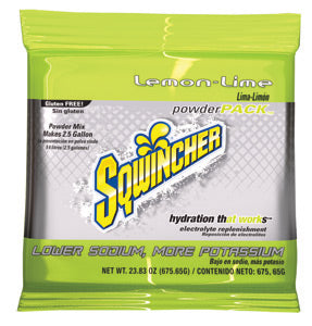 Sqwincher¬Æ 23.83 Ounce Powder Pack‚Ñ¢ Instant Powder Concentrate Packet Lemon Lime Electrolyte Drink - Yields 2.5 Gallons (32 Packets Per Case)