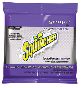 Sqwincher¬Æ 23.83 Ounce Powder Pack‚Ñ¢ Instant Powder Concentrate Packet Grape Electrolyte Drink - Yields 2.5 Gallons (32 Packets Per Case)