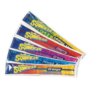 Sqwincher¬Æ 3 Ounce Sqweeze Pops Freezer Pop Assorted Flavors Electrolyte Freezer Pop (10 Per Bag, 15 Bags Per Box)