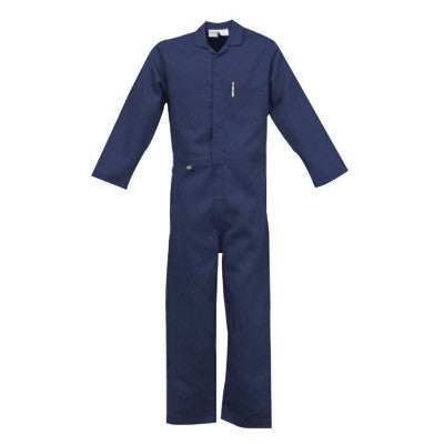 Stanco Large Navy Blue 9 Ounce Indura¨ UltraSoft¨ Flame Retardant Deluxe Coverall With Front Zipper Closure And Elastic Waistband