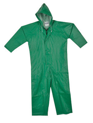 Tingley 3X Green SafetyFlex¨ 17 mil PVC And Polyester Coveralls With Hook And Loop Closure And Hood